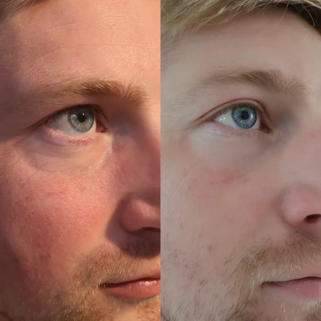Polynucleotides skin booster, before and after male